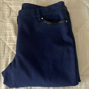 Navy Blue Pants with Black Trim